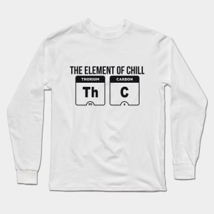 Mens The Element of Chill THC marijuana joke Long Sleeve T-Shirt